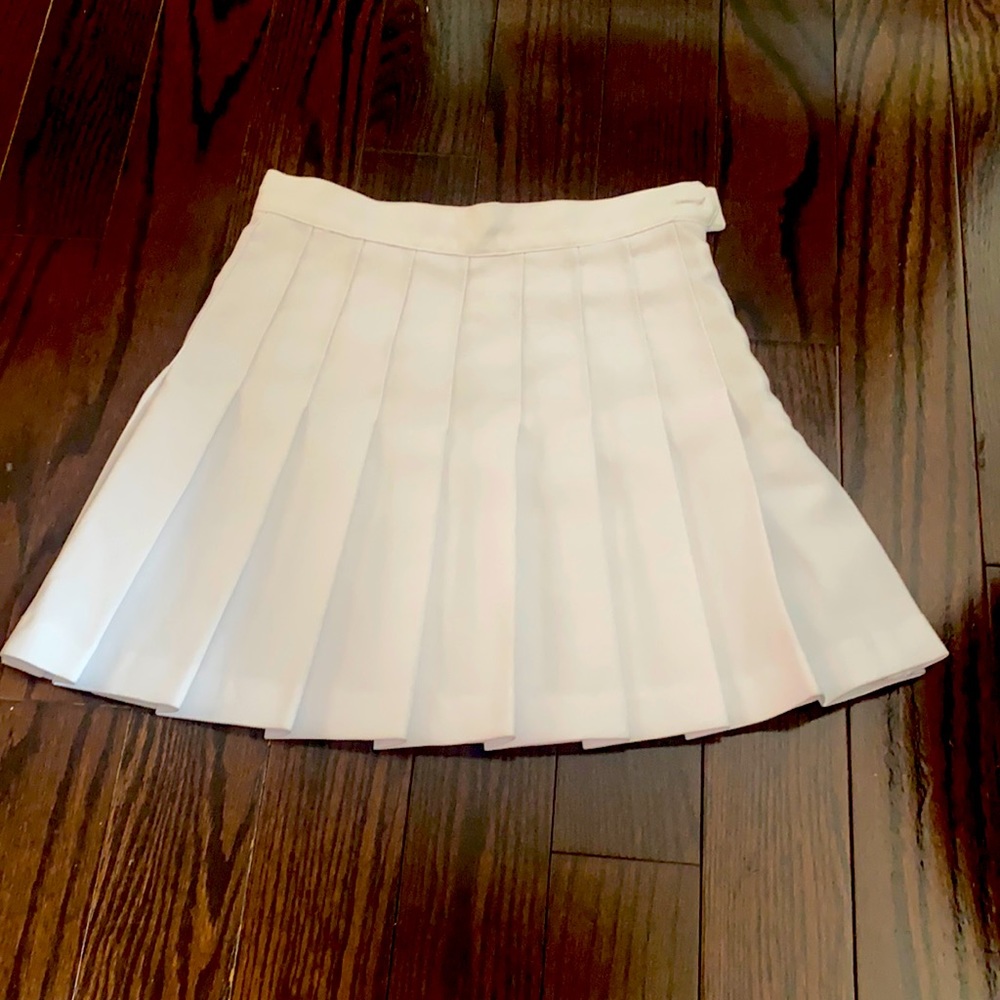 American Apparel White Tennis Skirt